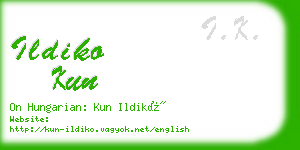 ildiko kun business card